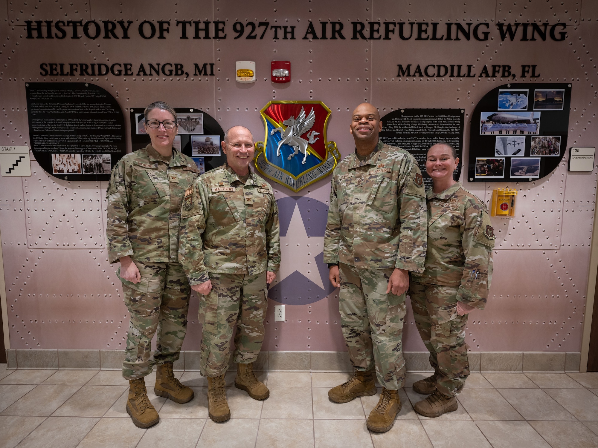 Airmen pose.