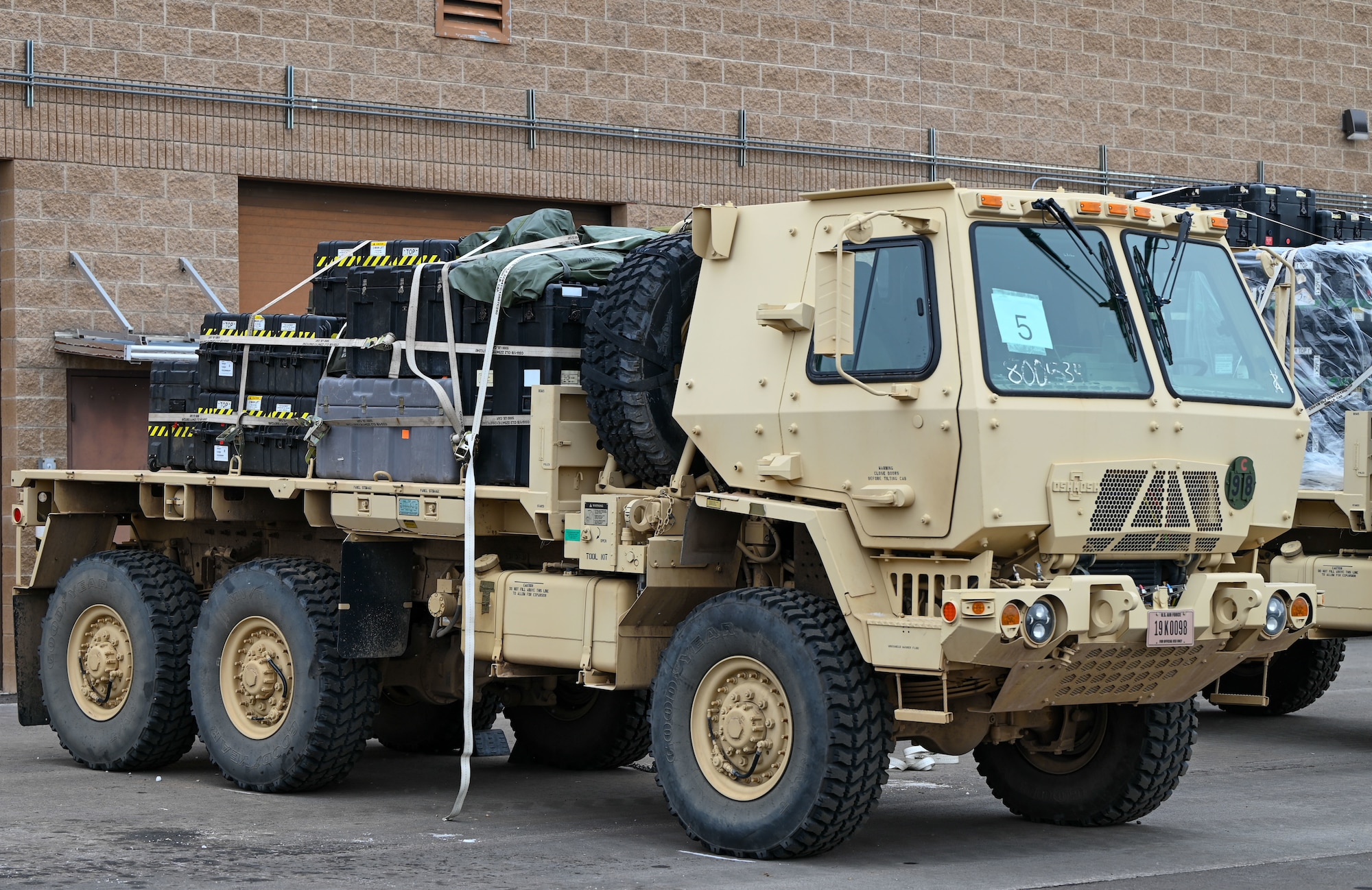 A military transport truck loaded with deployment gear stands ready during a 729th Air Control Squadron exercise at Hill Air Force Base, Utah, Jan. 13, 2025. The vehicle’s cargo includes mission-critical equipment needed for upcoming large-scale operations.
(U.S. Air Force photo by Garrett N. Cole)