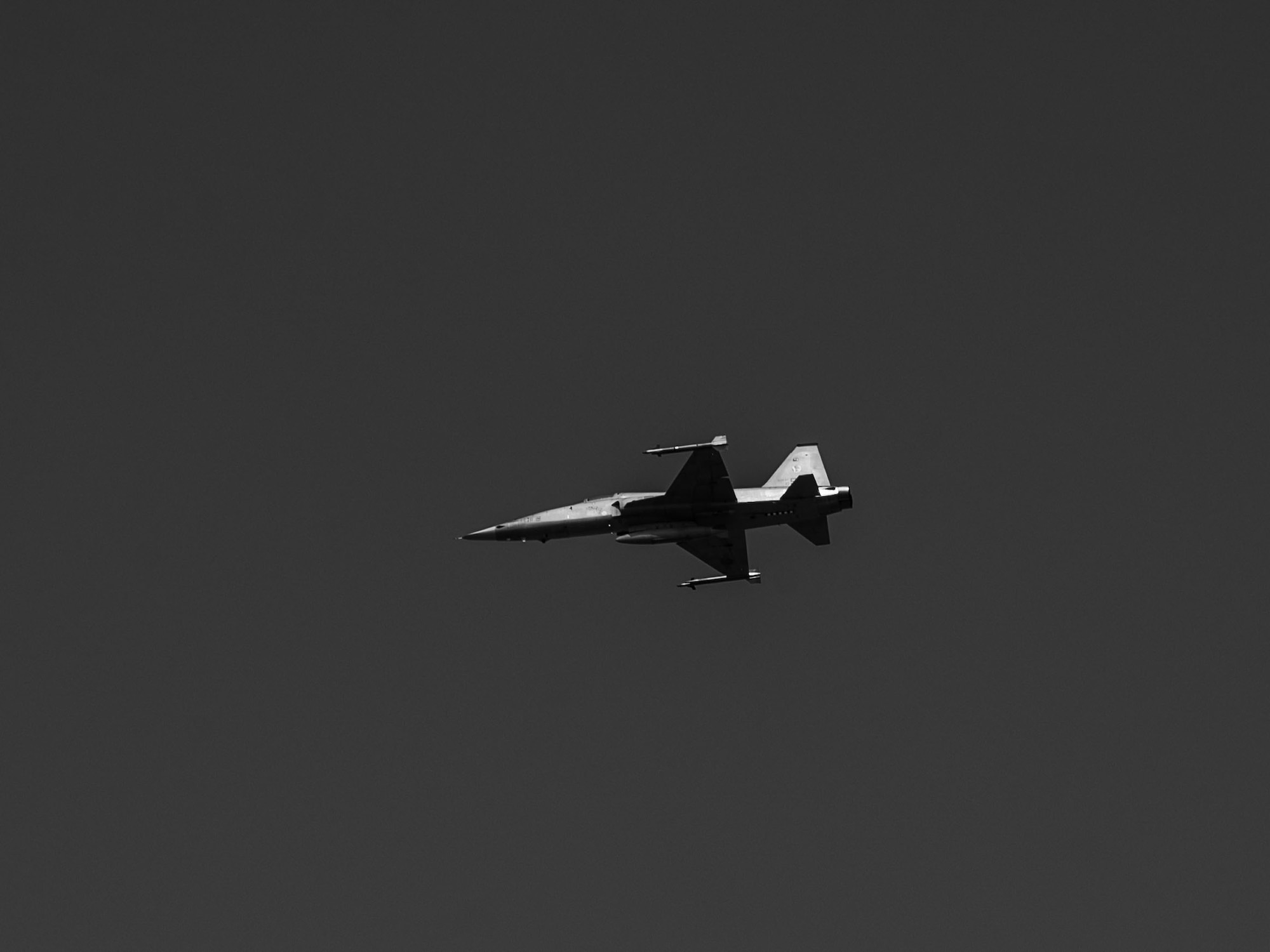 A Republic of Korea Air Force KF-155 aircraft assigned to the 10th Fighter Wing soars through the skies during Freedom Shield 25 at Suwon Republic of Korea Air Base, March 11, 2025. Throughout FS25, Seventh Air Force and ROKAF personnel train side-by-side, solidifying communication and coordination procedures and cementing the combined preparation of the air component. (U.S. Air Force photo by Senior Airman Sabrina Fuller-Judd)