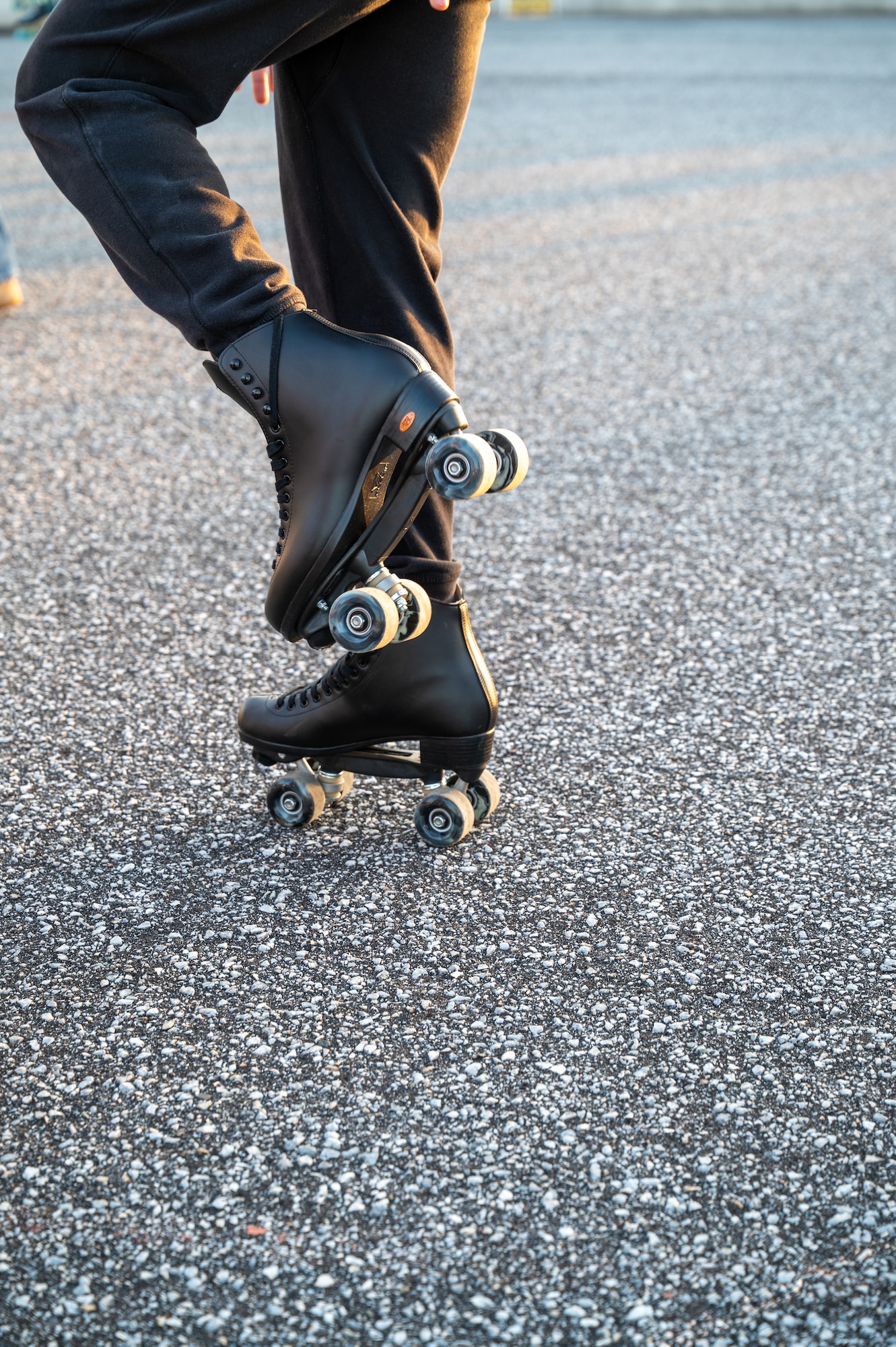 Person roller skating.