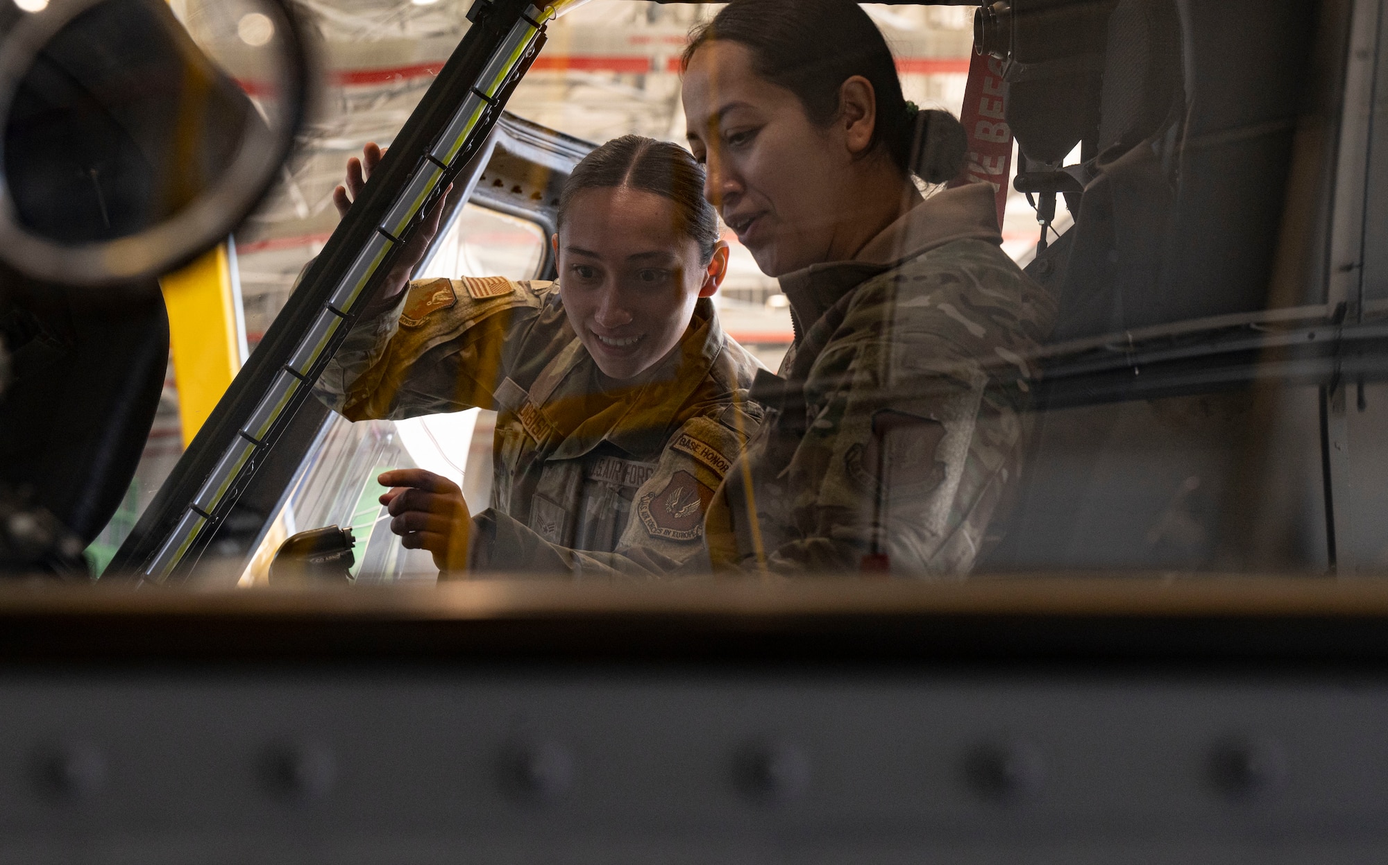 women in helicopter