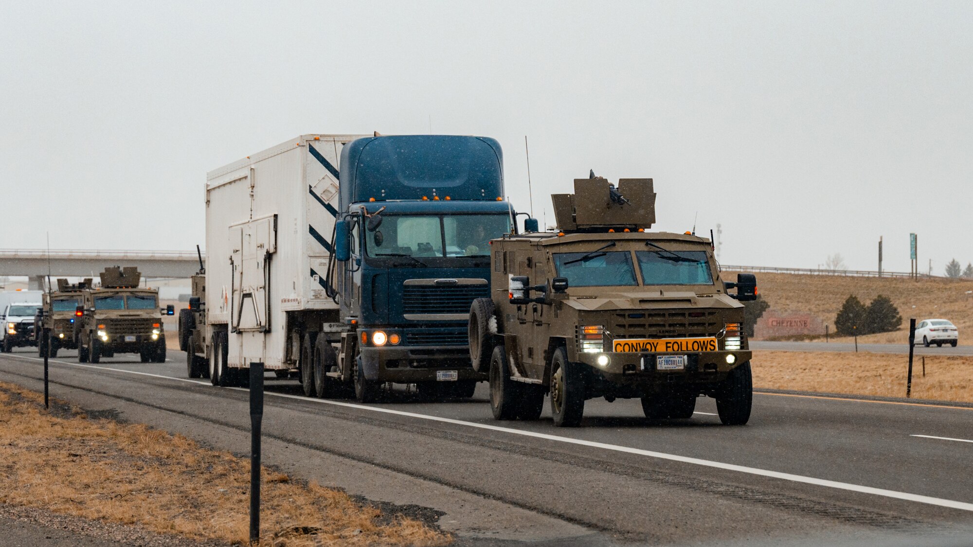 CRF supports the protection and security of military assets during movements both to and from the 90th Missile Wing’s 9,600 square mile missile field. (U.S. Air Force photo by Staff Sgt. Michael A. Richmond)