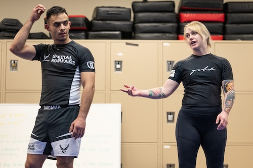 Scott Brazilian Jiu Jitsu club trains on base