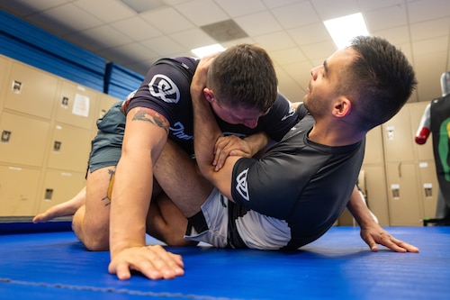 Scott Brazilian Jiu Jitsu club trains on base
