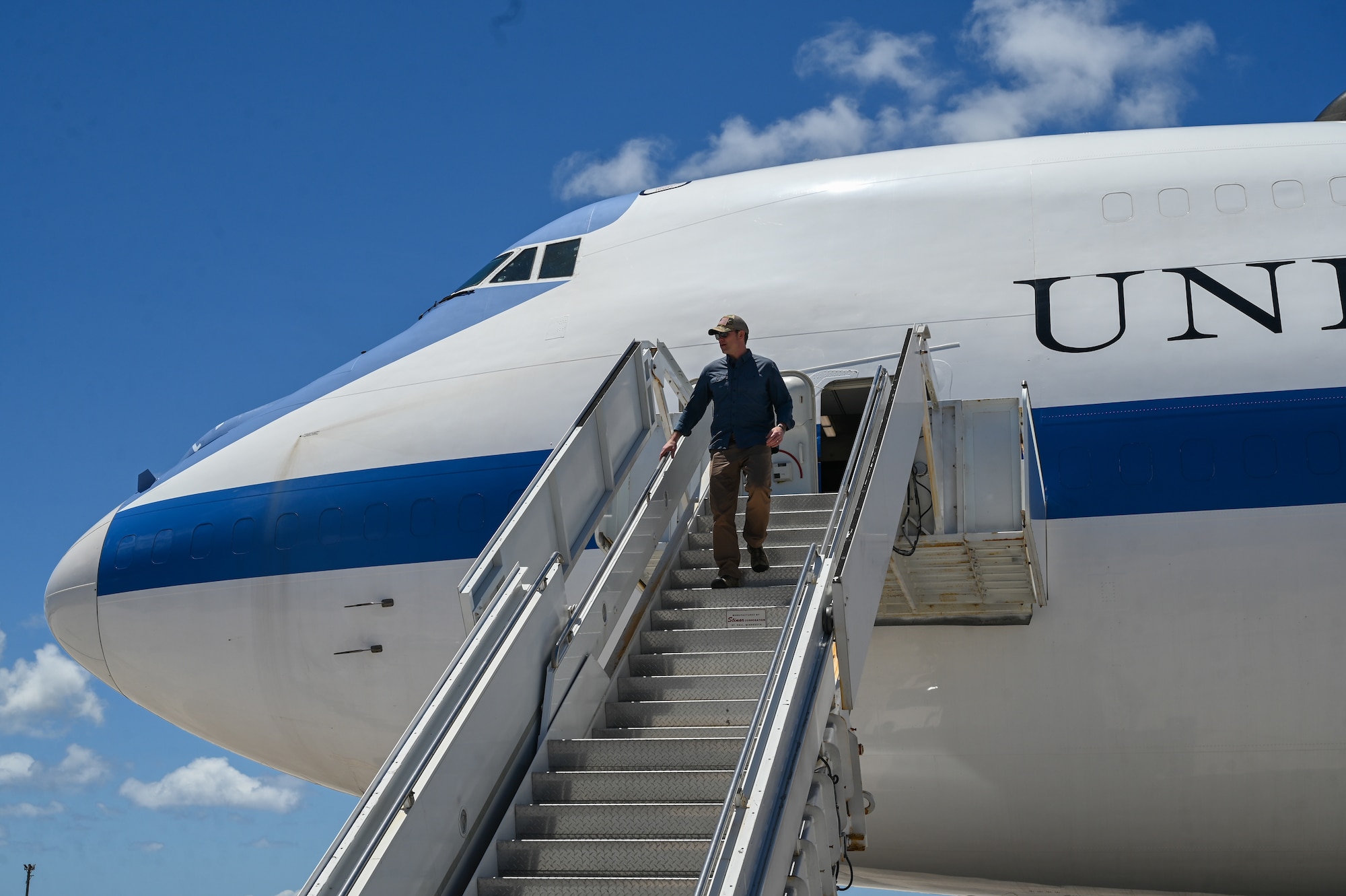Secretary of Defense Pete Hegseth visits Andersen AFB, Guam, March 27, 2025. This was the second stop as part of his first official visit to the region where he toured the military facilities and received capabilities briefs. (U.S. Air Force photo by Staff Sgt. Michael Jones)