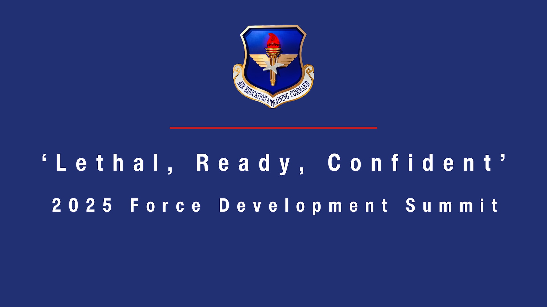 AETC shield on blue background