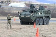 Soldiers from the 56th Stryker Brigade Combat Team conduct training on upgraded Stryker vehicles March 26, 2025, at Fort Indiantown Gap, Pa. As part of a program to modernize the 56th SBCT, the brigade is receiving 324 upgraded Strykers. (Pennsylvania National Guard photo by Brad Rhen)