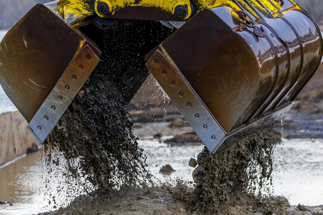The dredging contract consists of two dredging crews that have been working six days a week since September. The crews have removed more than 314 barges of material so far, equivalent to 166,000 tons of soil, rocks and debris from the river bottom.