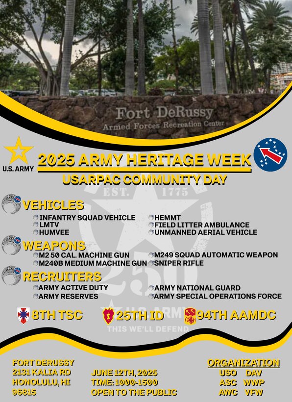 USARPAC community Day at Fort DeRussy on June 12, 2025.