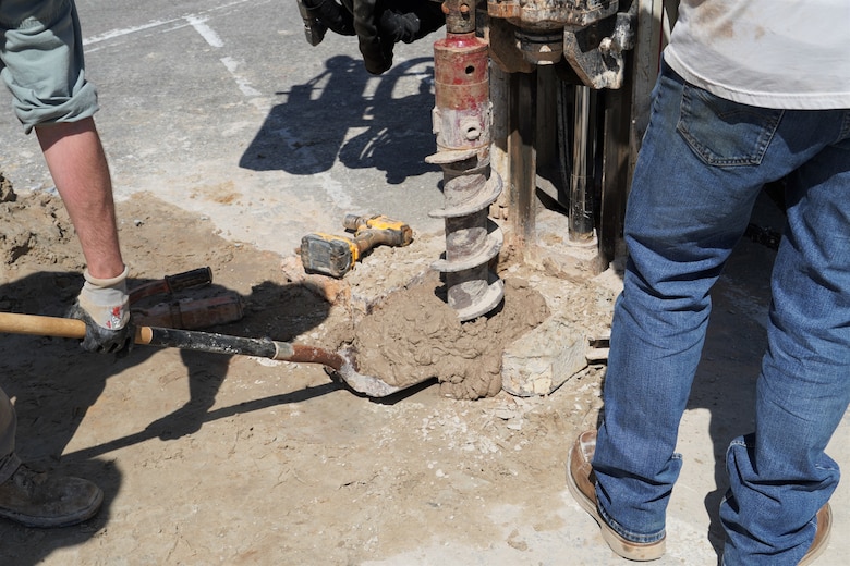 The U.S. Army Corps of Engineers, Savannah District’s geotechnical drill team began standard penetration tests at Hunter Army Airfield to obtain soil samples, March 13, 2025. The soil samples will provide critical data for future construction projects on the installation.
