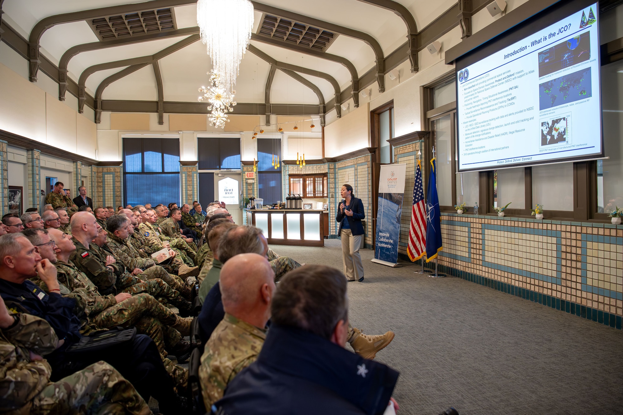 NATO Military Committee representatives listen in to briefings