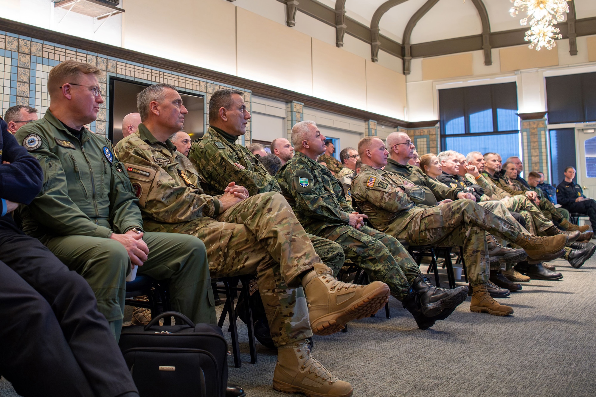 NATO Military Committee representatives listen in to briefings