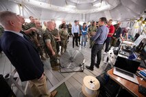 Room group of engineers and Marines.