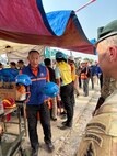 U.S. Military personnel from U.S. Indo-Pacific Command meet with first responders at the Search and Rescue Operations Center near the collapsed State Audit Office building in Bangkok, which fell after a 7.7 earthquake hit Thailand and its neighbor countries on March 28, 2025.