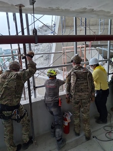 U.S. Indo-Pacific Command military personnel continue to work alongside Thai military and first responders near the collapsed State Audit Office building in Bangkok, which fell after a 7.7 magnitude earthquake affected Thailand and its neighbor countries on March 28, 2025.
