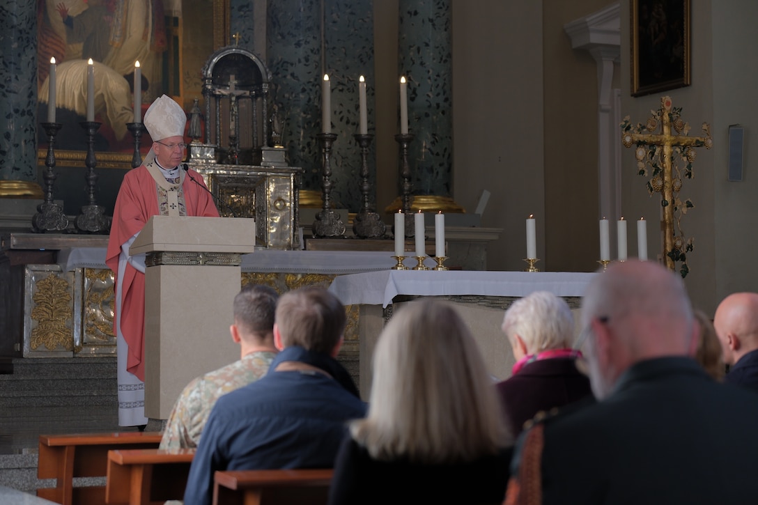 Special church service at the Vilnius cathedral in Lithuania