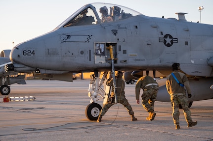 Over 300 Airmen from the 124th Fighter Wing, Idaho Air National Guard, and several A-10 Thunderbolt II’s prepare to leave for a deployment to the U.S. Central Command area of responsibility March 29, 2025.