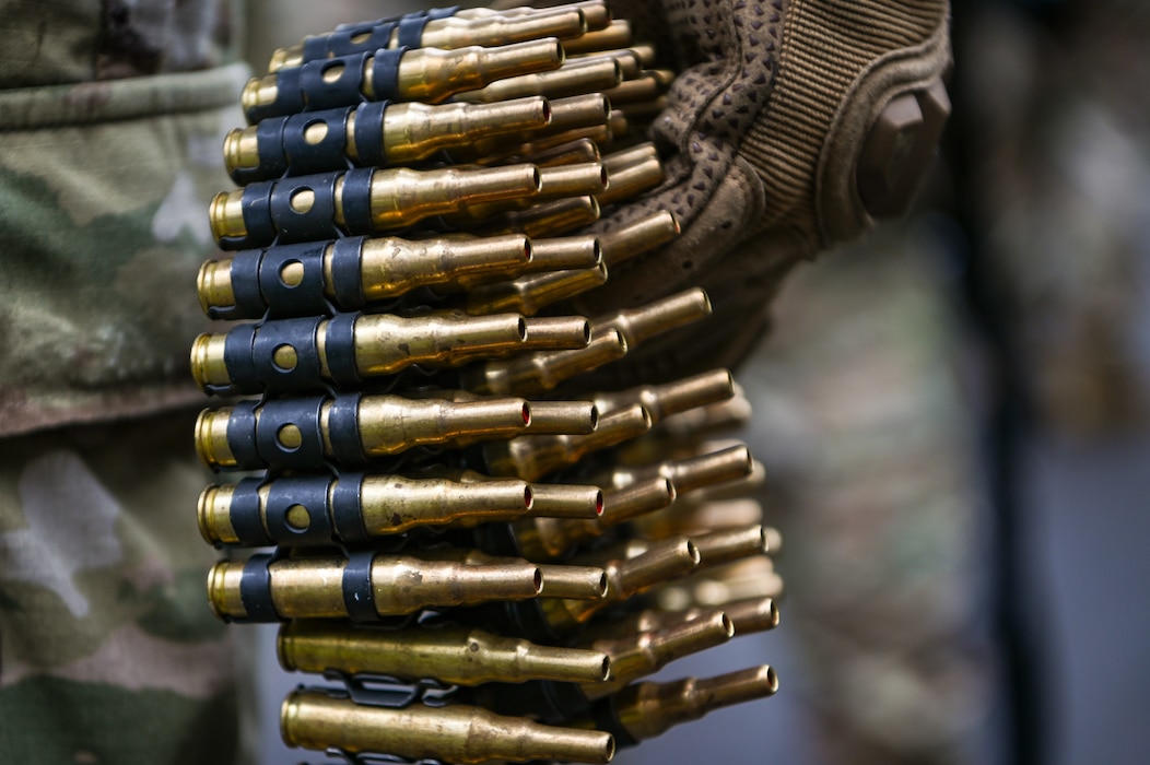 A belt of ammunition.