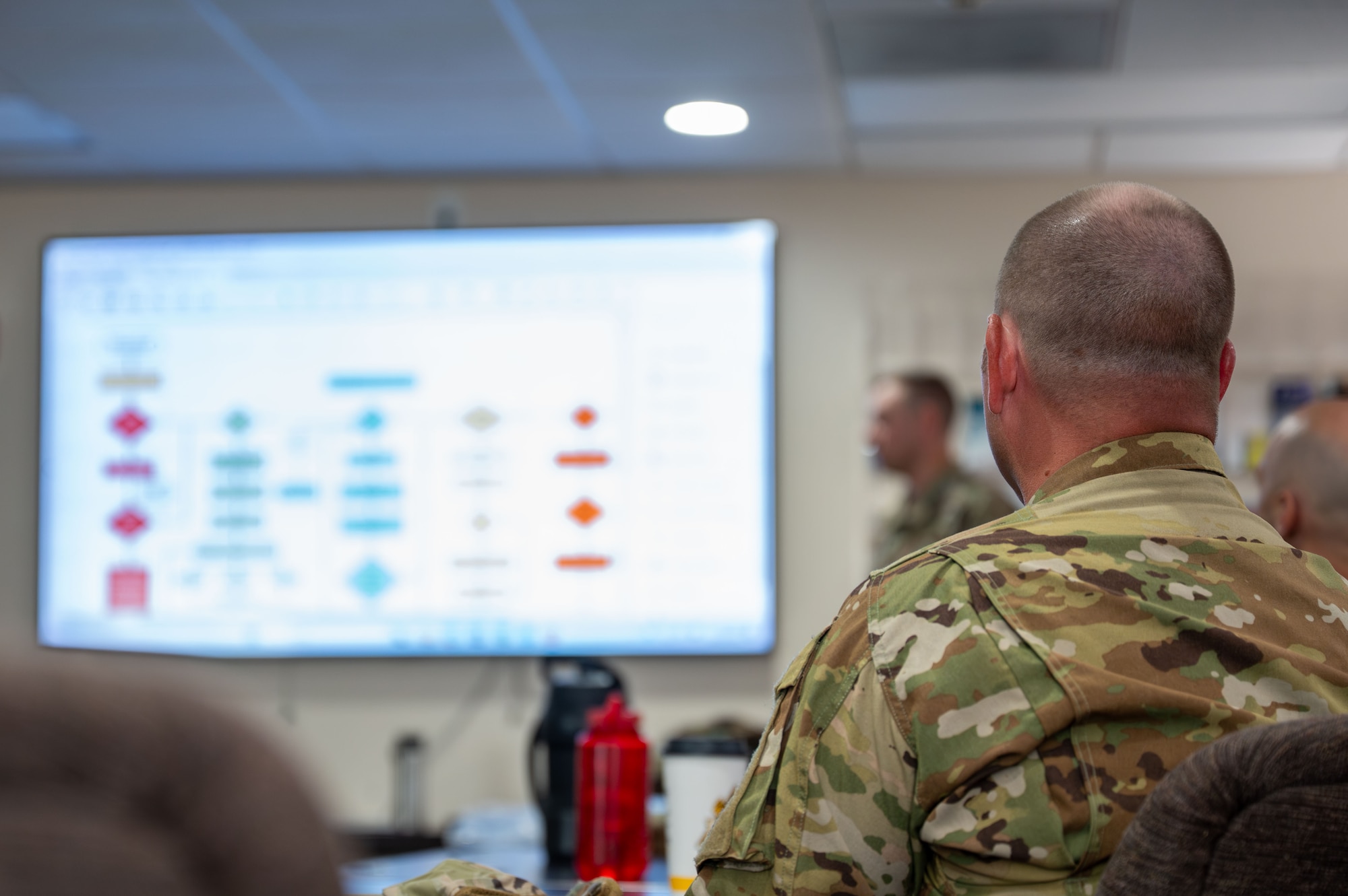A U.S. Airman assigned to the 11th Combat Air Base Squadron reviews tactical combat casualty care procedures at Davis-Monthan Air Force Base, Arizona, April 28, 2025. The training reinforced the ability to deliver immediate medical aid and evacuate wounded personnel in contested environments. (U.S. Air Force photo by Senior Airman Jasmyne Bridgers-Matos)