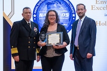 Ms. Holly Nestle receives the fiscal year 2024 Naval Sea Systems Command (NAVSEA) Environmental Excellence Award, April 30.