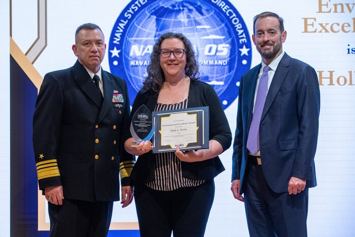Ms. Holly Nestle receives the fiscal year 2024 Naval Sea Systems Command (NAVSEA) Environmental Excellence Award, April 30.