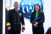 Ms. Robin Catalano receives the fiscal year 2024 Naval Sea Systems Command (NAVSEA) Mentor of the Year Excellence Award, April 30.