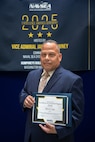 Mr. Alberto Lugo receives the fiscal year 2024 Naval Sea Systems Command (NAVSEA) Command Support Excellence Award, April 30.
