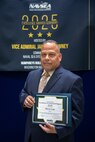 Mr. Alberto Lugo receives the fiscal year 2024 Naval Sea Systems Command (NAVSEA) Command Support Excellence Award, April 30.