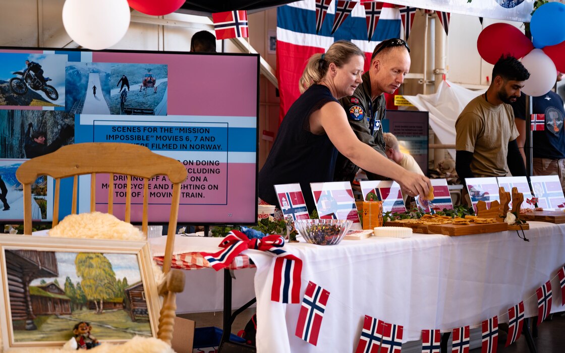 Norwegian partners served traditional foods for attendees of Allies and Partners Day