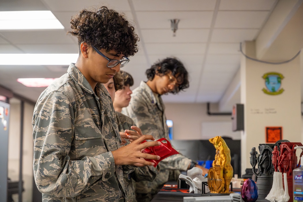 JROTC Cadets tour the Phoenix Spark Lab at Travis Air Force Base