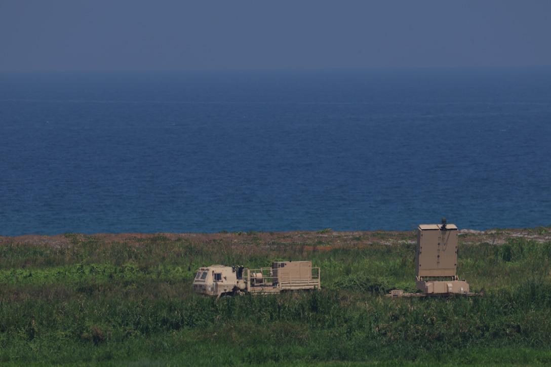 A U.S. Army High-Powered Microwave weapon from 1st Battalion, 51st Air Defense Artillery Regiment, prepares to shoot down a drone swarm during a live fire demonstration in support of  Exercise Balikatan 25, in Naval Station Leovigildo Gantioqui, Philippines, April 25, 2025.