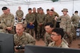 U.S. Army Capt. Bray McCollum briefs members of the armed forces of the Philippines on the IFPC-HPM and FS-LIDS at Naval Station Leovigildo Gantioqui Apr. 25, 2025.