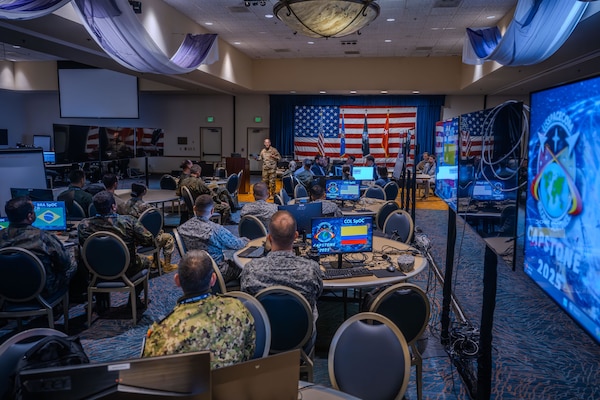 Space operators sit at computer workstations