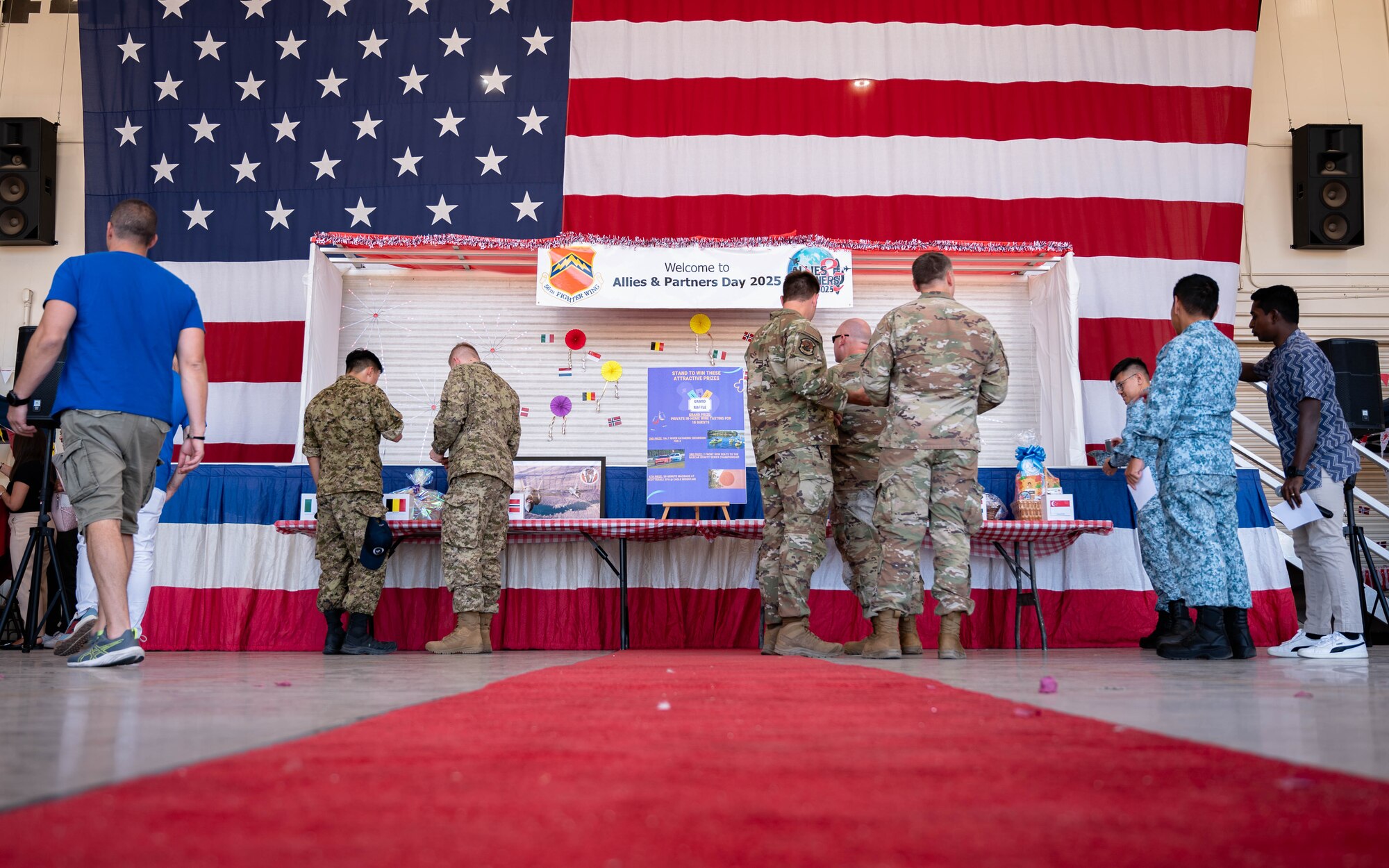 Service members and international partners stationed at the 56th Fighter Wing participated in Allies and Partners Day