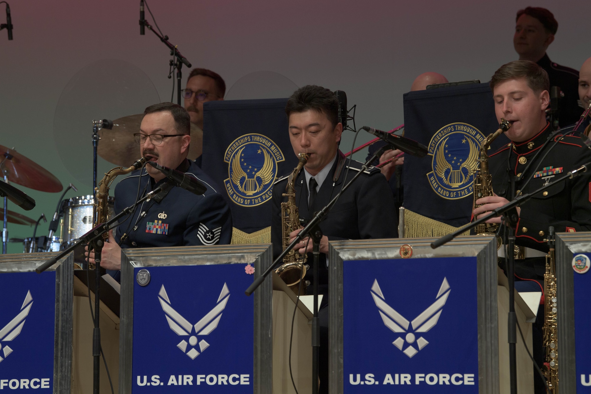 A band performs.