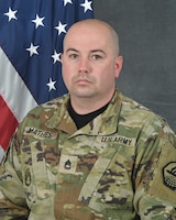Official Photo of Sgt 1st Class Brandon J. Mathes, Deputy Branch Chief, Bravo Branch, Cyber Center of Excellence NCO Academy