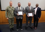 Naval Surface Warfare Center, Philadelphia Division (NSWCPD) honored two of its engineers on March 11, 2025 for their receipt of a second patent (U.S. Patent No. 12,209,785) from the U.S. Patent and Trademark Office for their Pneumatically Actuated Cryocooler, stemming from the division’s original application.