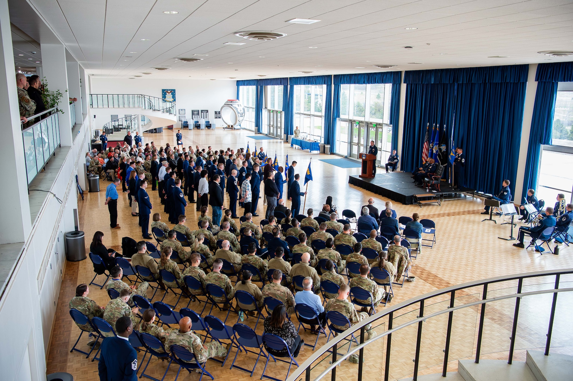 The 10th Mission Support Group was inactivated, marking the end of its designation, during a ceremony at the U.S. Air Force Academy, Colo., May 1, 2025. The 10th MSG was officially activated at the Academy in 2002, overseeing critical base functions such as engineering, law enforcement, logistics, personnel services, communications, and contracting. (U.S. Air Force photo by Dylan Smith)