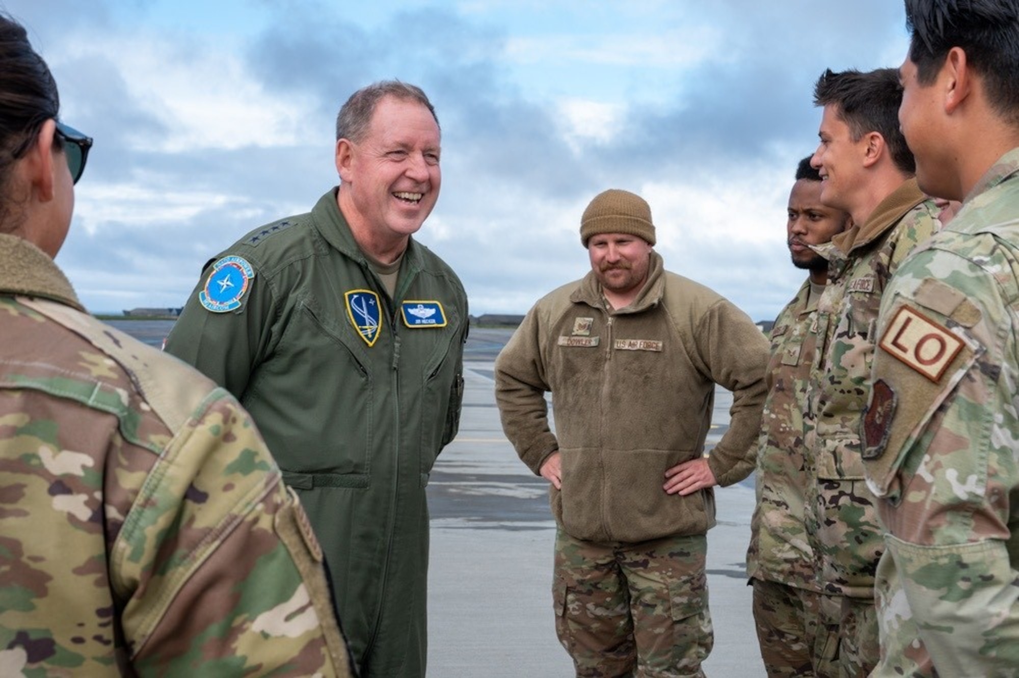 U.S. Air Force Gen. James B. Hecker, U.S. Air Forces in Europe commander, visits Keflavik Coast Guard Air Base, Iceland
