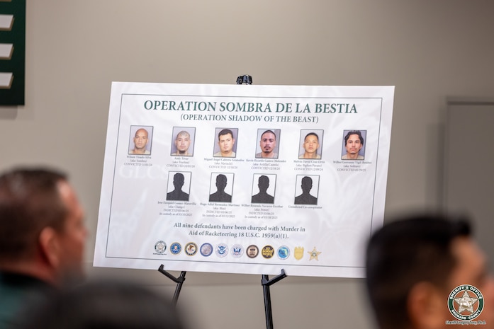 Press conference with local and federal law enforcement officials announcing that multiple people were arrested on federal charges in connection with murders in South Florida
