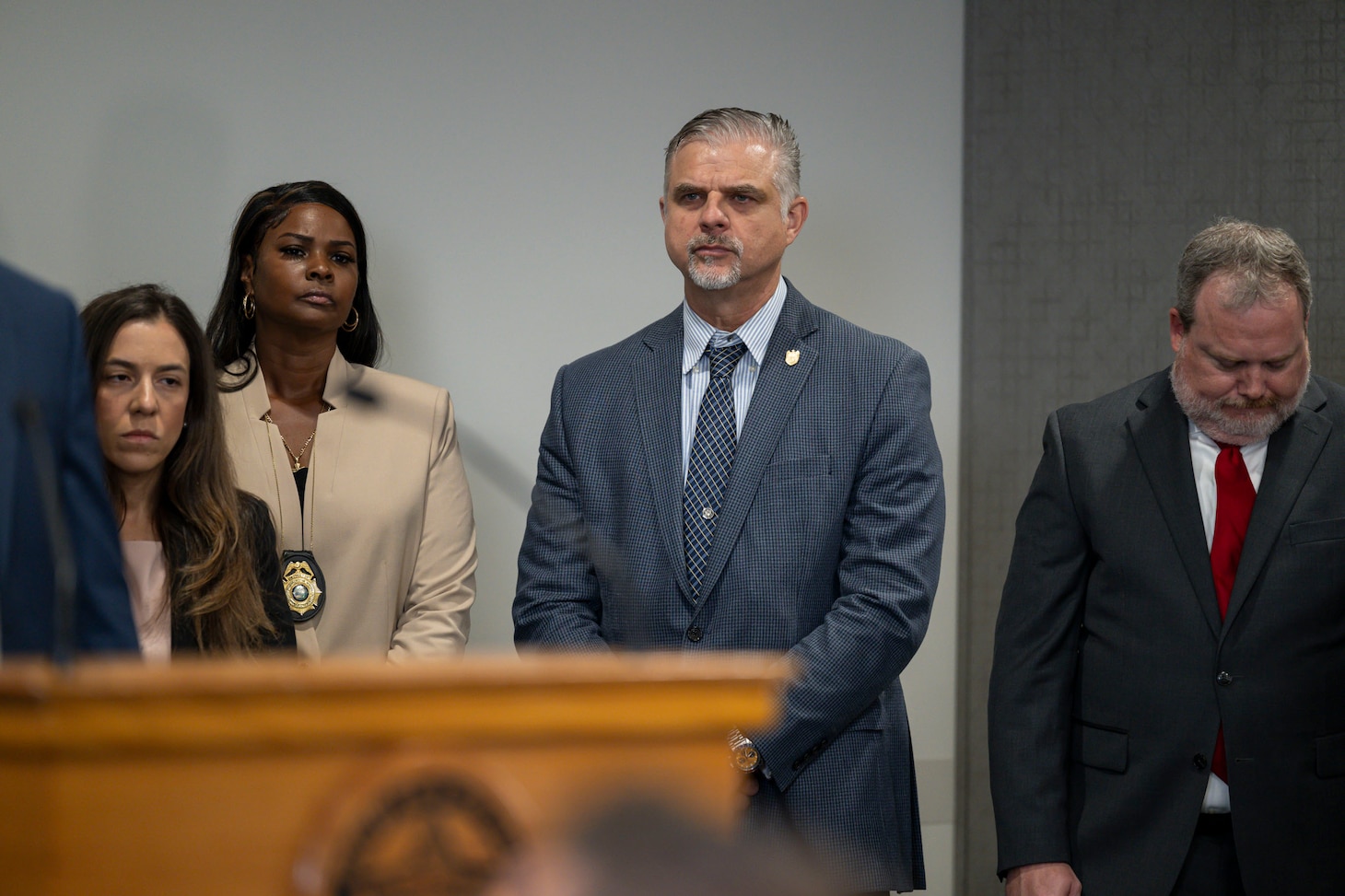 Press conference with local and federal law enforcement officials announcing that multiple people were arrested on federal charges in connection with murders in South Florida