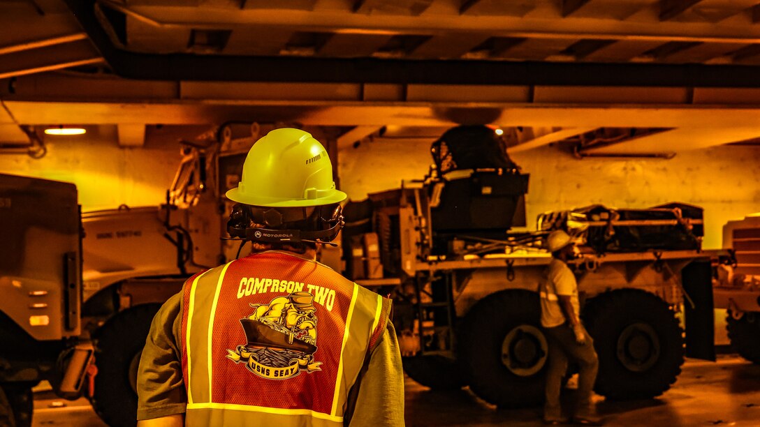 U.S. Marine Corps Maritime Prepositioning Force assets from the United States Naval Ship Seay (T-AKR 302) await offload in preparation for the Maritime Prepositioning Force Maintenance Cycle (MMC) 14 at Marine Corps Support Facility Blount Island.

The Maritime Prepositioning Force Maintenance Cycle (MMC) is a routine process for maintaining and replenishing the equipment and supplies carried by Maritime Prepositioning Ships (MPS). It ensures the MPS remain ready for deployment and are equipped with the necessary supplies for operations. The cycle typically lasts 42 to 45 days per ship and involves checking the serviceability of the equipment and replenishing stocks.