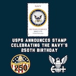 Navy 250 Stamp Announcement
