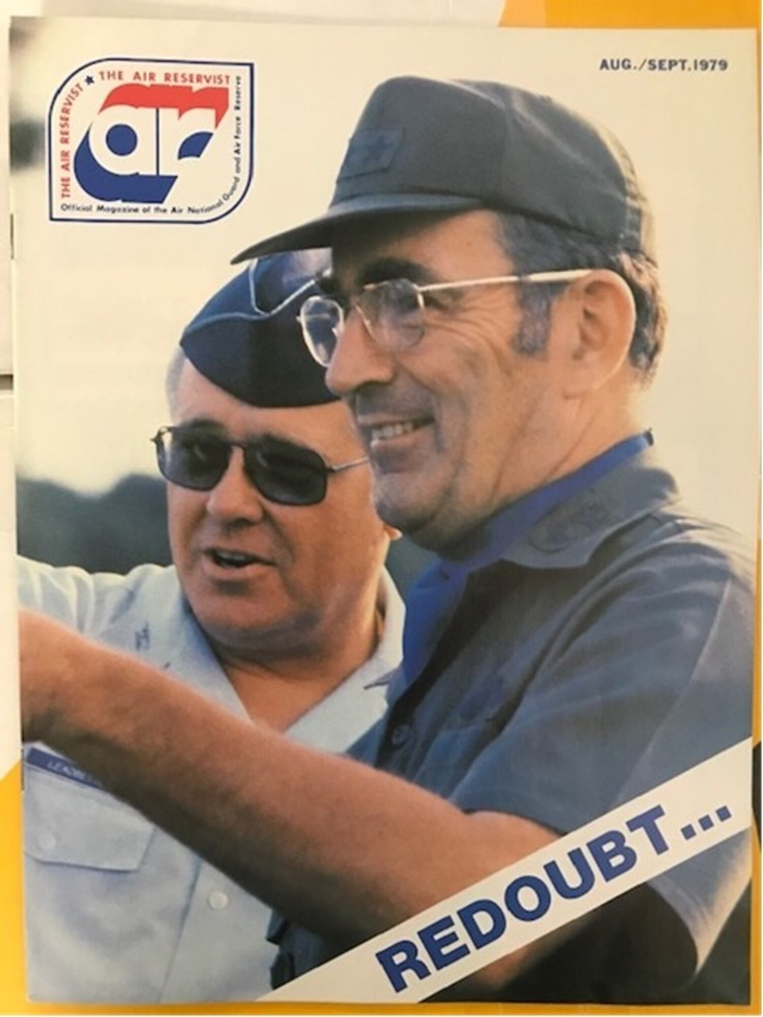 The cover of The Air Reservist magazine from August and September 1979 shows Maj. Gen. Richard Bodycombe, Air Force Reserve Command vice commander, talking with Col. G. Dennis Ledbetter, 14th Air Force vice commander, about Operation Redoubt, a large-scale mobilization and deployment designed to demonstrate the Reserve's accessibility and readiness.