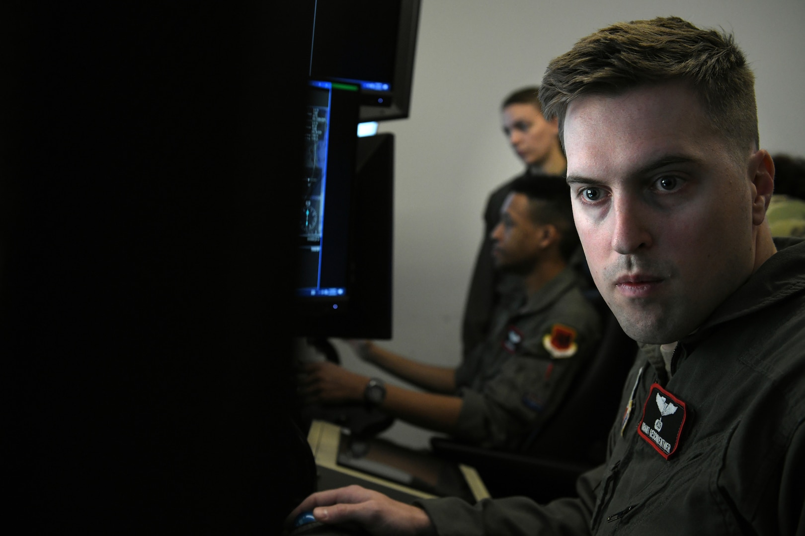 U.S. Air Force 1st Lt. Grant Geschwentner, 17th Attack Squadron from Creech Air Force Base, Nev., participates in Reaper Smoke, an MQ-9 Reaper enterprise-wide competition that highlights the skills and advancements within the community, March Air Reserve Base, Calif., April 23, 2025.