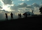 Aviation Boatswains Mate directs an T-45 Goshawk