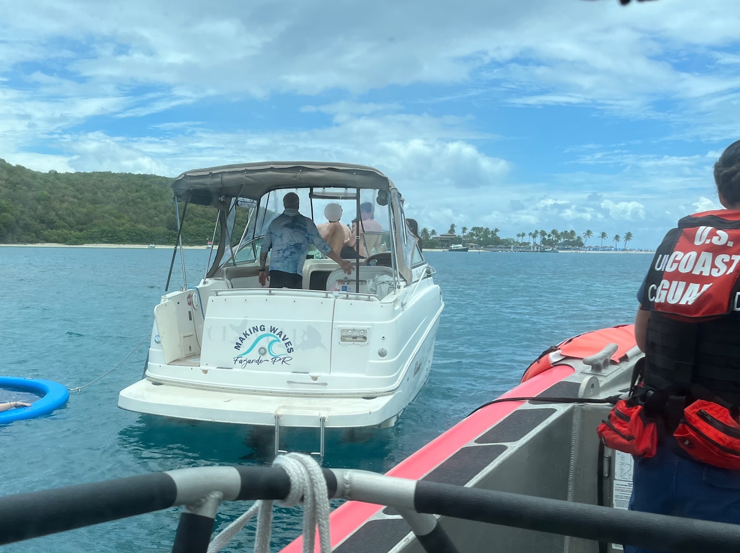 A Coast Guard Station San Juan boat crew and Sector San Juan Marine Investigators halted three illegal passenger-for-hire vessels in Fajardo, May 3, 2025. Over the past year, Coast Guard enforcement efforts have yielded voyage terminations for 18 illegal passenger-for-hire operations. (U.S. Coast Guard photo)