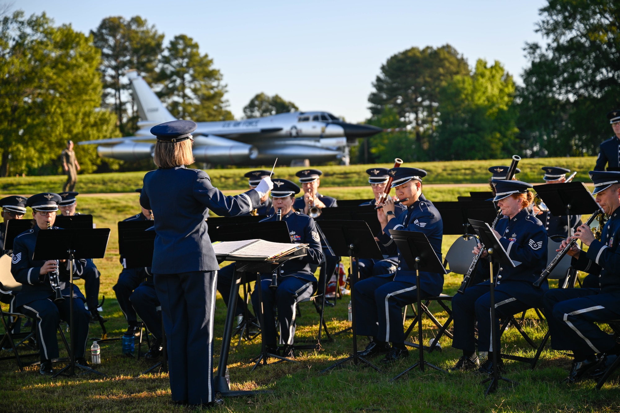 The band performs.