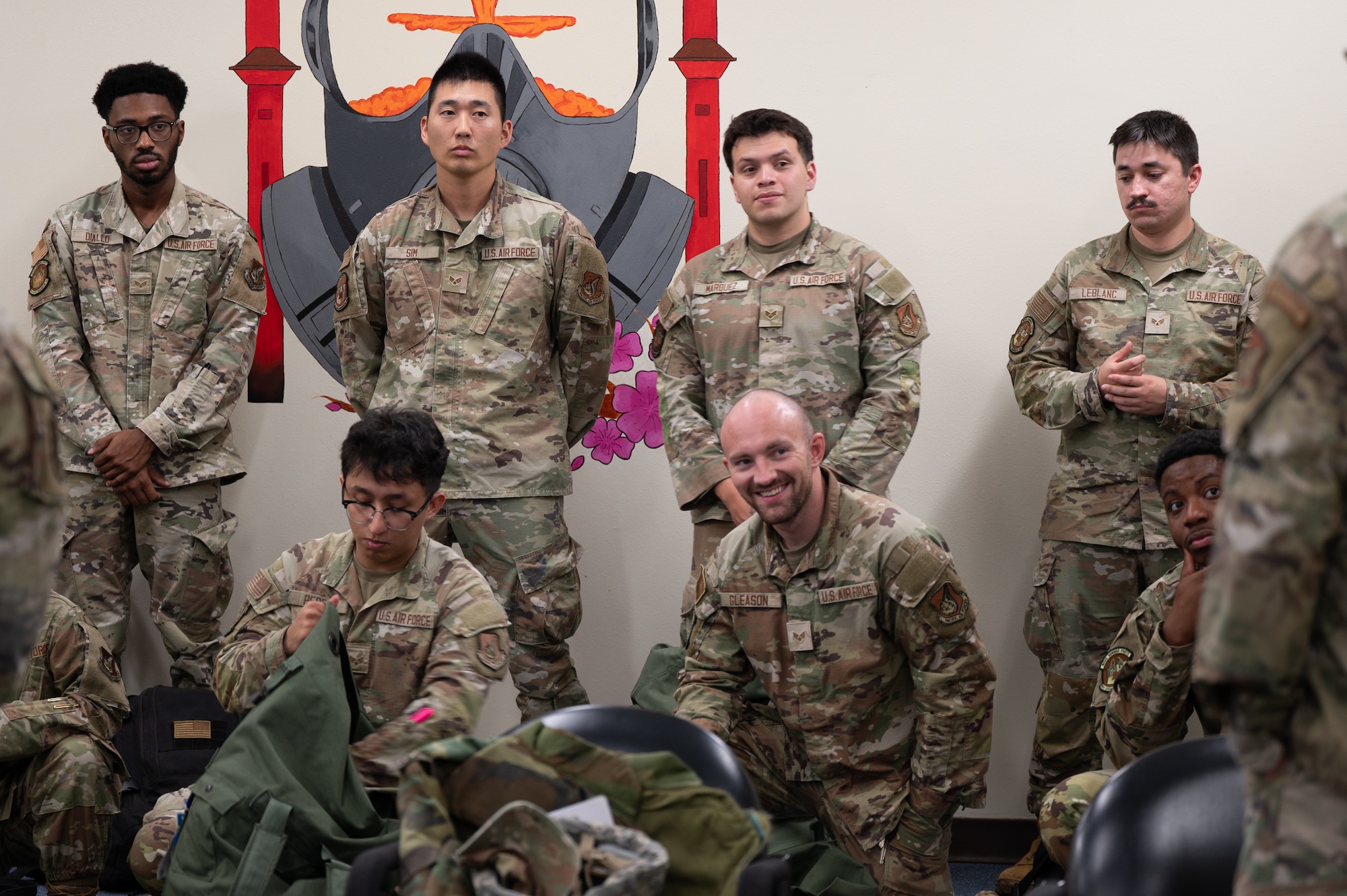Service members packing bag.