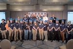 Matt Sermon, Direct Reporting Program Manager, Maritime Industrial Base Program, participates in the 2024 Philadelphia Signing Day event in June 2024.